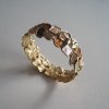 Elastiskt Armband Brunt Beige Guld