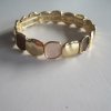 Elastiskt Armband Brunt Beige Guld
