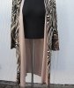 Mönstrad Kappa Kimono Svart Beige