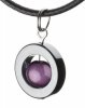 Halsband Hematit Med Violett Pärla Selma Magnani Smyckesdesign