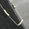 Guldpläterat Stålhalsband Mini Kuber