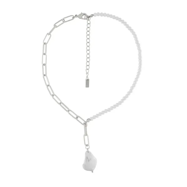 Halsband Pärlmix Silverpläterat