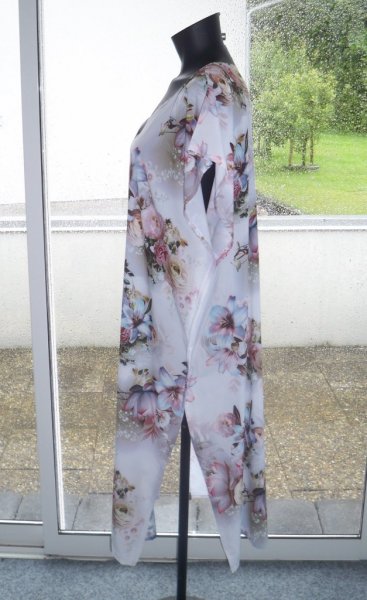 Vit Mönstrad Kaftan Viskos