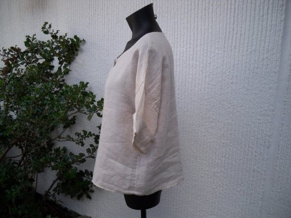 Beige Tunn Linnejacka. Puro Lino