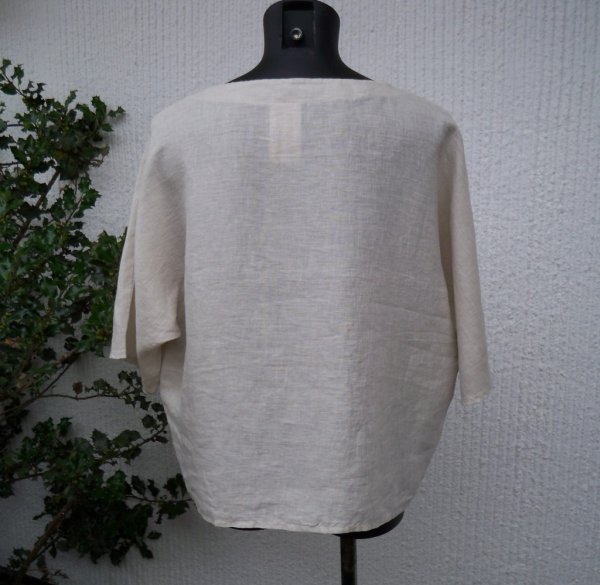 Beige Linneblus Puro Lino