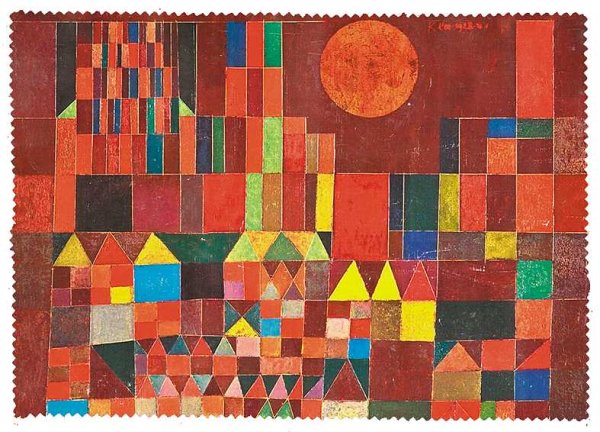 Hårt Glasögonfodral med putsduk. Paul Klee - Slott och sol