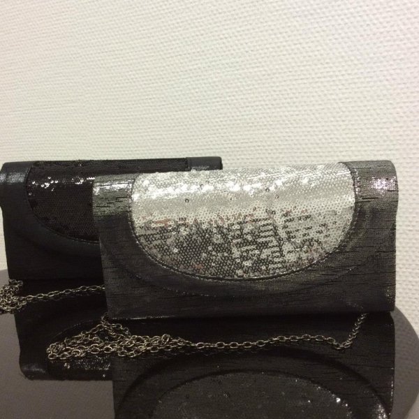 Svart Clutch Aftonväska Paljett