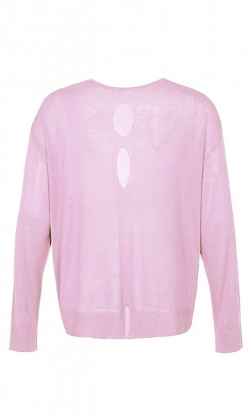Rosa Finstickad Tröja Ze-Ze