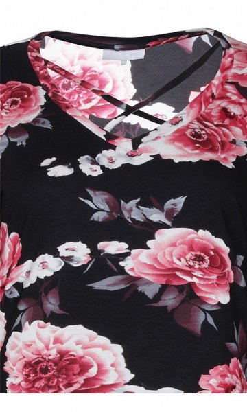 Blommig Topp Rosa Bonsai Ze-Ze