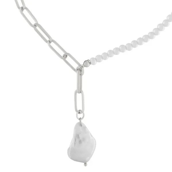Halsband Pärlmix Silverpläterat