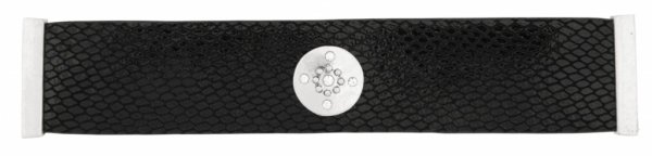 Svart Läderarmband JULINE Dansk Smykkekunst