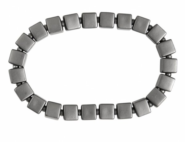 Elastiskt Armband Lulu Hematit Dansk Smykkekunst
