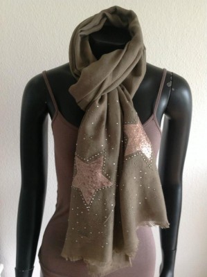 Cat&Co Scarf Army med paljetter