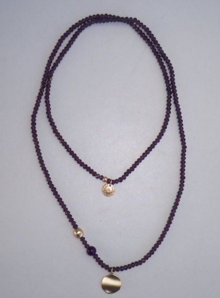 Långt Lila Halsband / Armband ALICE Purple Dansk Smykkekunst