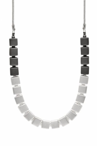 Dansk Smykkekunst Halsband Silver/hematit