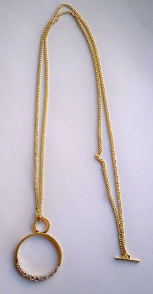 Guldpläterat Halsband CIRCLE. Dansk Smykkekunst