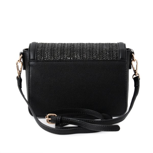 Svart liten axelremsväska clutch