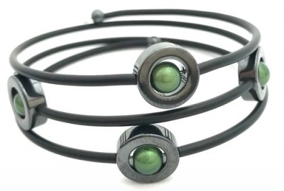 Armband Donna Hematit Grön. Magnani Smyckesdesign