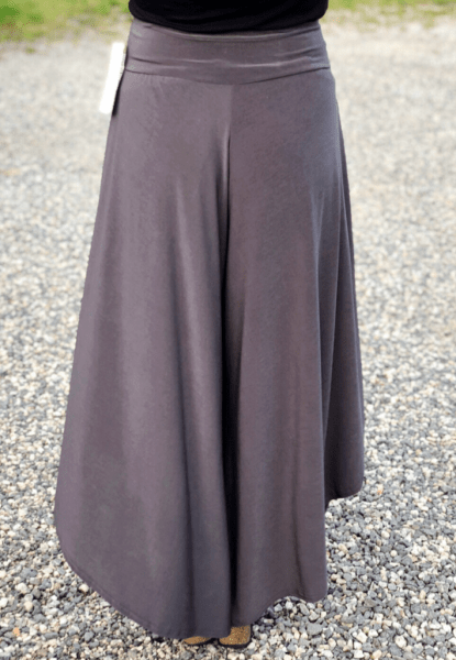 Grå Vadlång Byxkjol Plus size