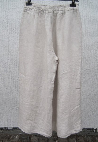 Beige Linnebyxor Vida Ben Med Sprund