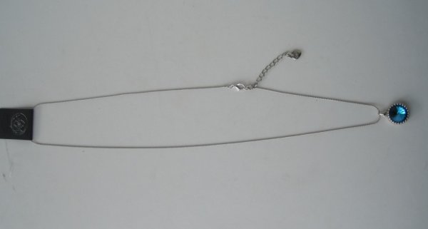 Långt Halsband Blå Rundel