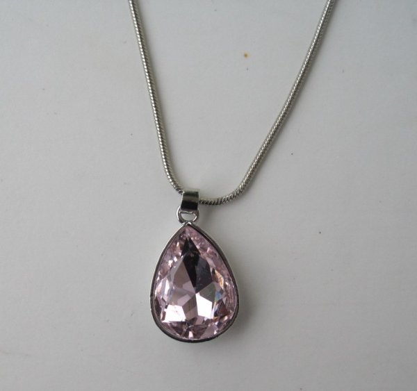Kort Halsband Rosa Droppe