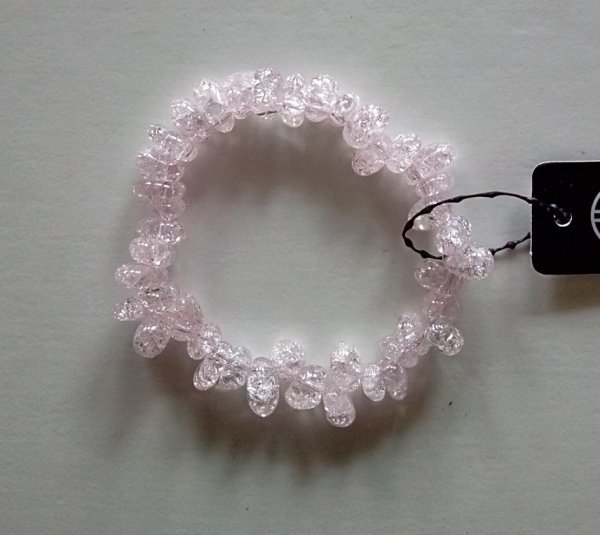 Elastiskt Armband Rosa Bergkristaller