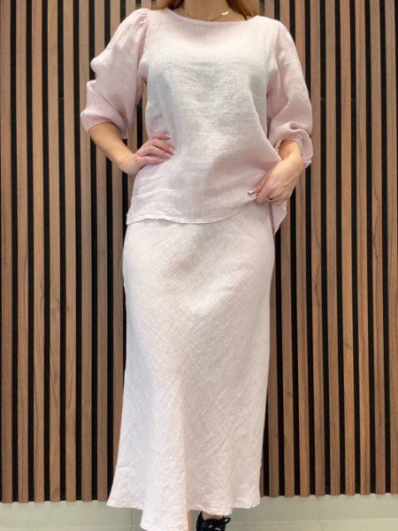 Gemini - Xana Rosa Linneblus Halvlång Ärm