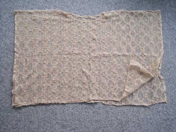 Beige Spetsponcho / Nätponcho