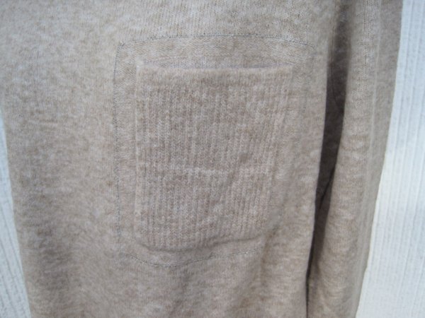 Beige Stickad Tröja Med Lång Ärm