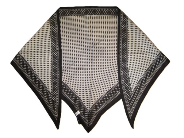 Prickig Trekantig Scarf Brun Vit