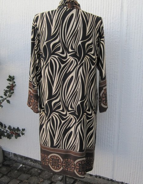 Mönstrad Kappa Kimono Svart Beige