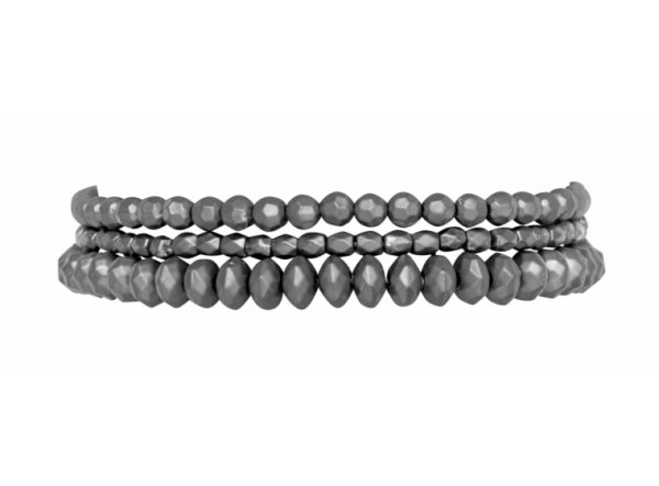 Elastiskt Hematitarmband NOELLE Dansk Smykkekunst