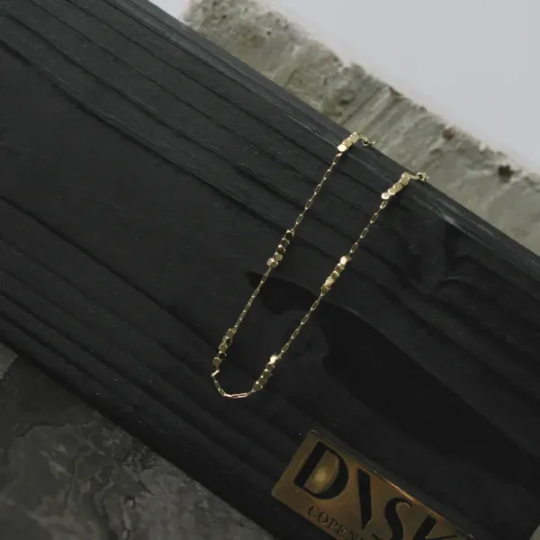 Guldpläterat Stålhalsband Mini Kuber