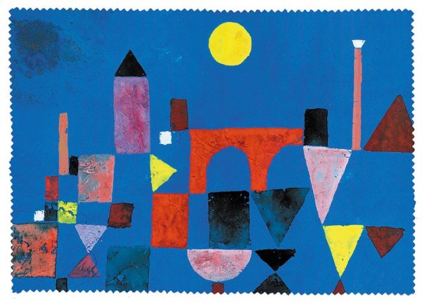 Hårt Glasögonfodral med putsduk. Paul Klee - Röd bro