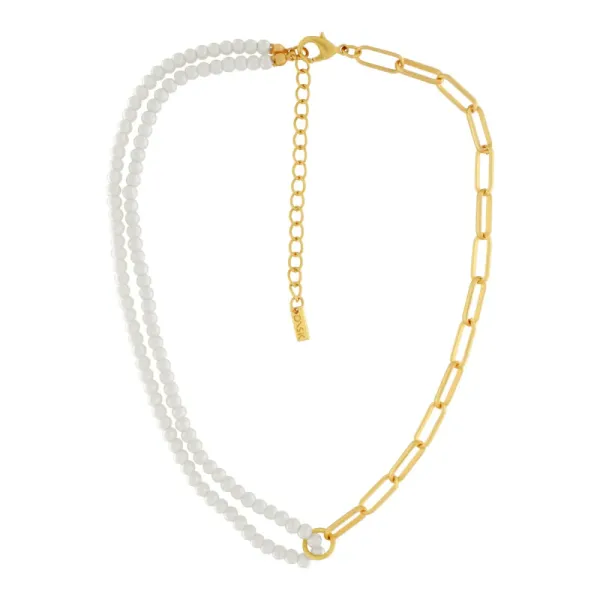 Dubbelt Pärlmix Halsband Guldpläterat