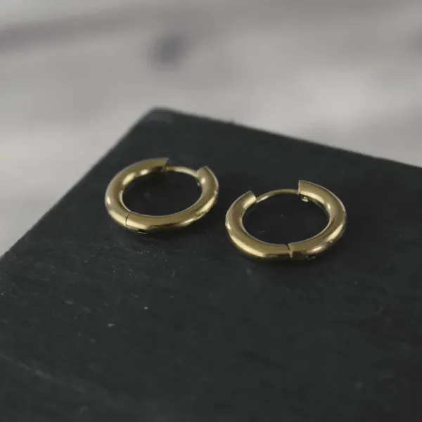 Guldpläterade Örhängen Ringar Huggie Earring